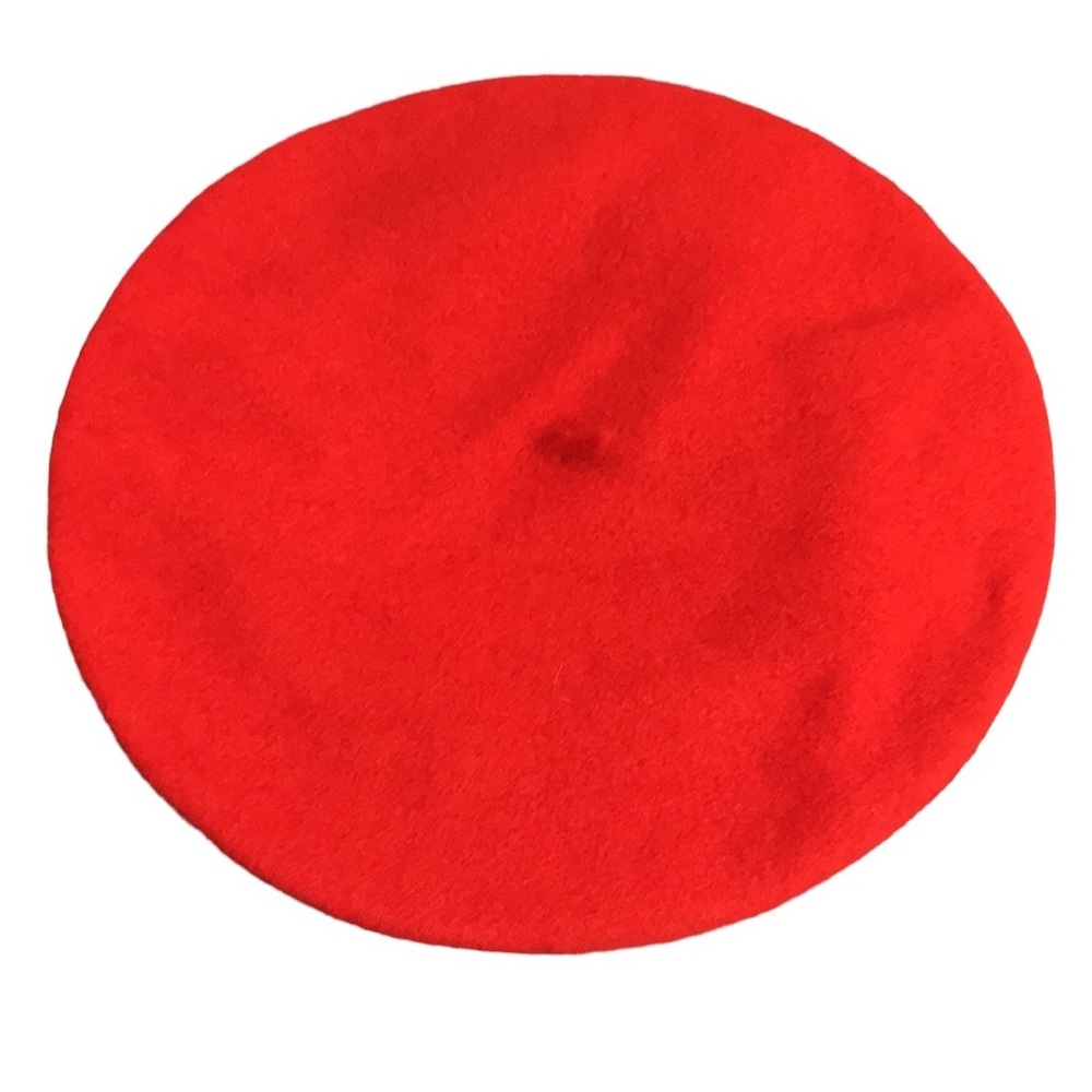 Parkhurst bright red wool beret
